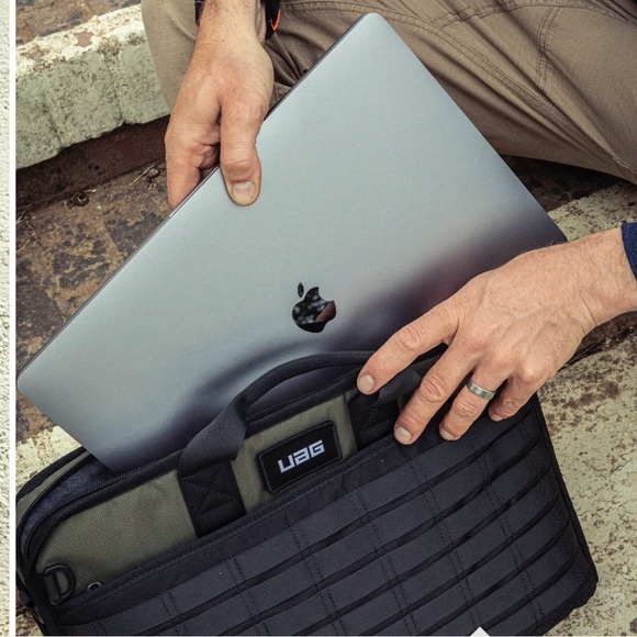 Super Sale One Day Onky! Small Tactical Breif laptop bag -olive green/black - Picture 6 of 7